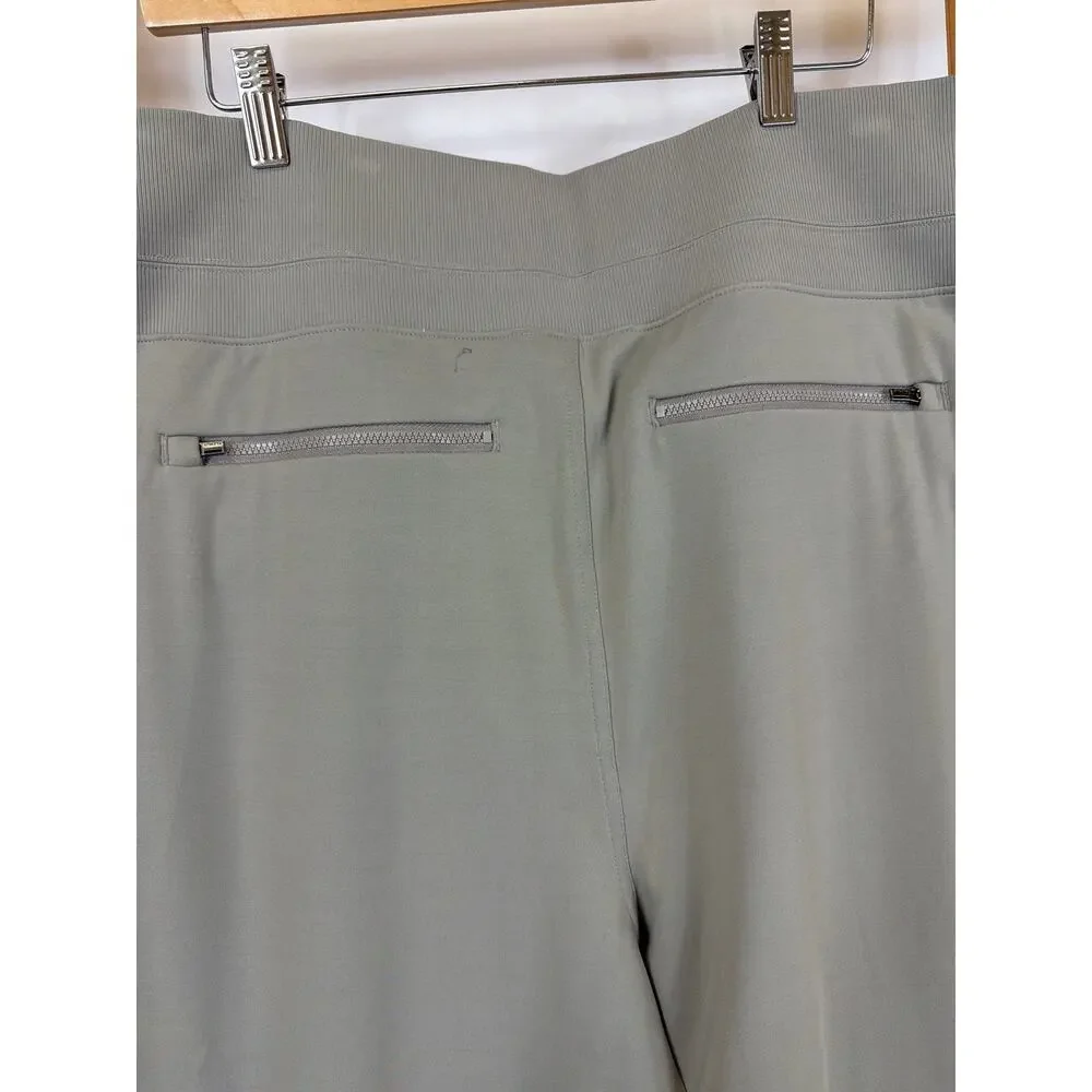 NWT Athleta Gray Plus Size Activewear Pant 2 Back Zip Pockets Travel Utility 2X